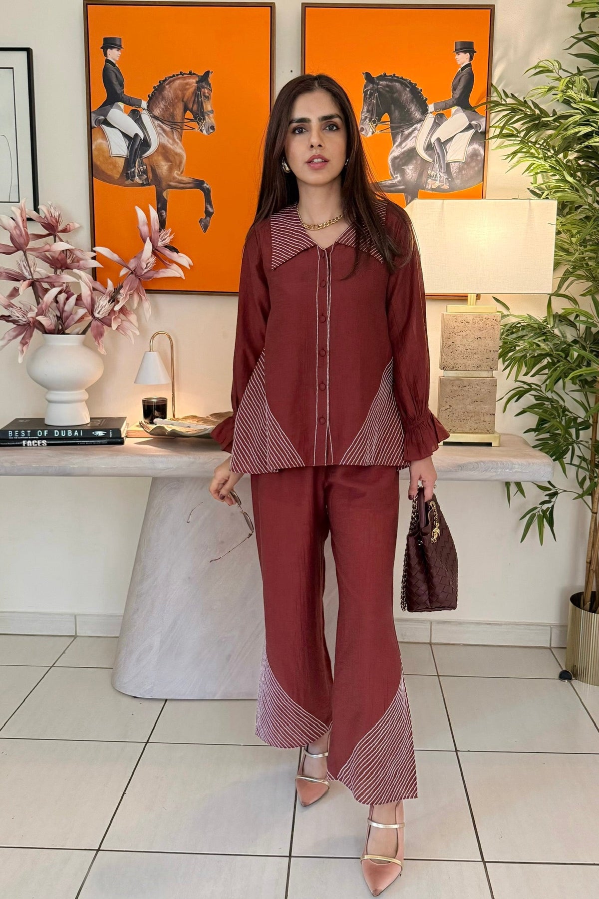 Sharnamali in Akira Co-ord Set - Amber