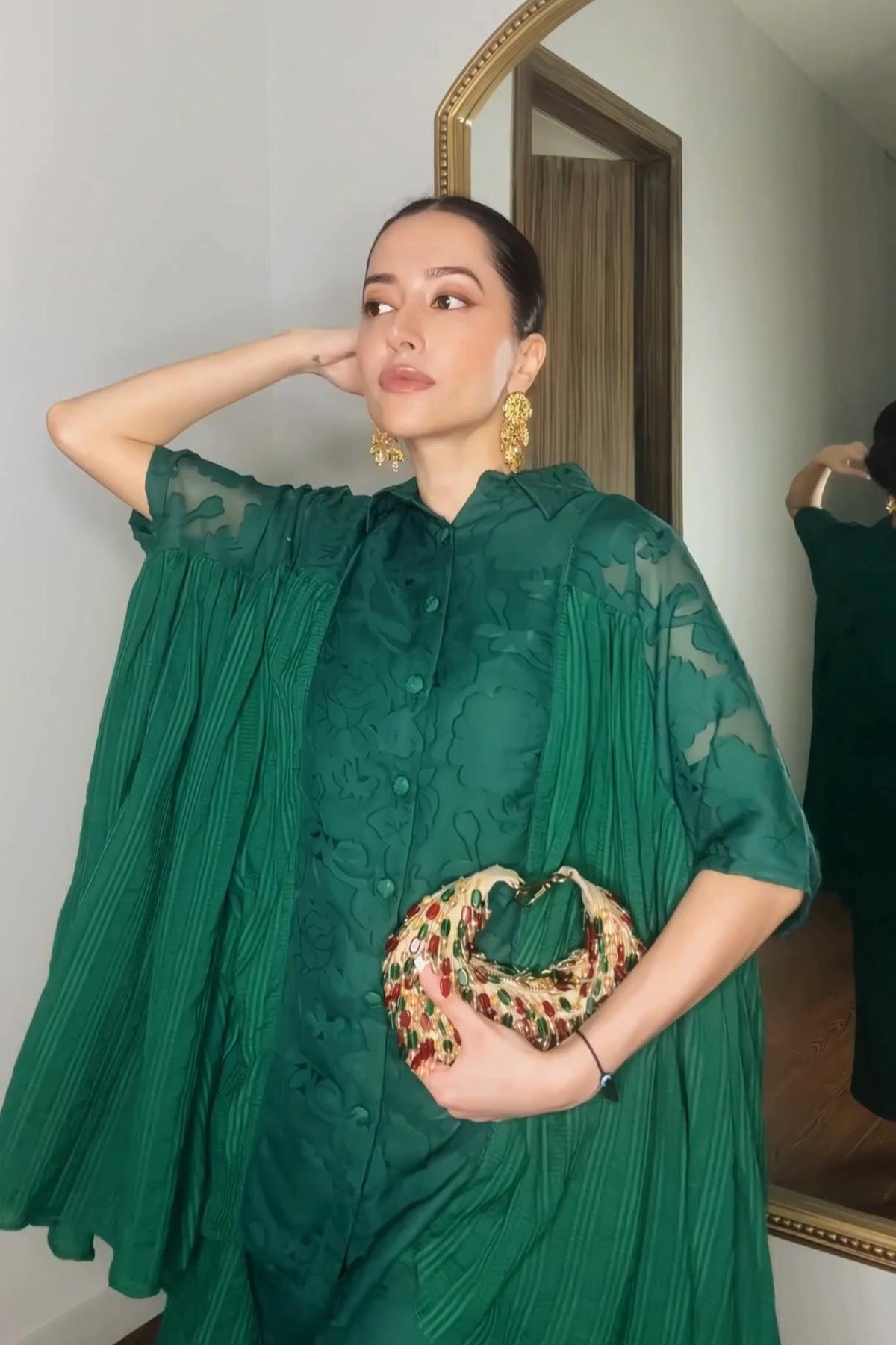 Hoor Co-ord Set - Emerald Green