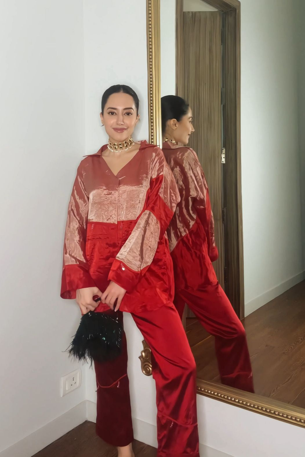 Alina Co-ord Set - Scarlet Red